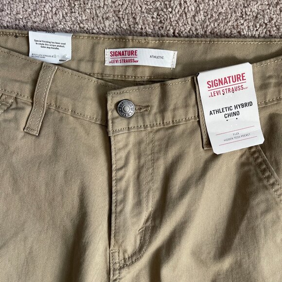 Signature X Levi Strauss NEW NWT Mens 29x30 Athletic Hybrid Chino Pants Stretch - Picture 3 of 7